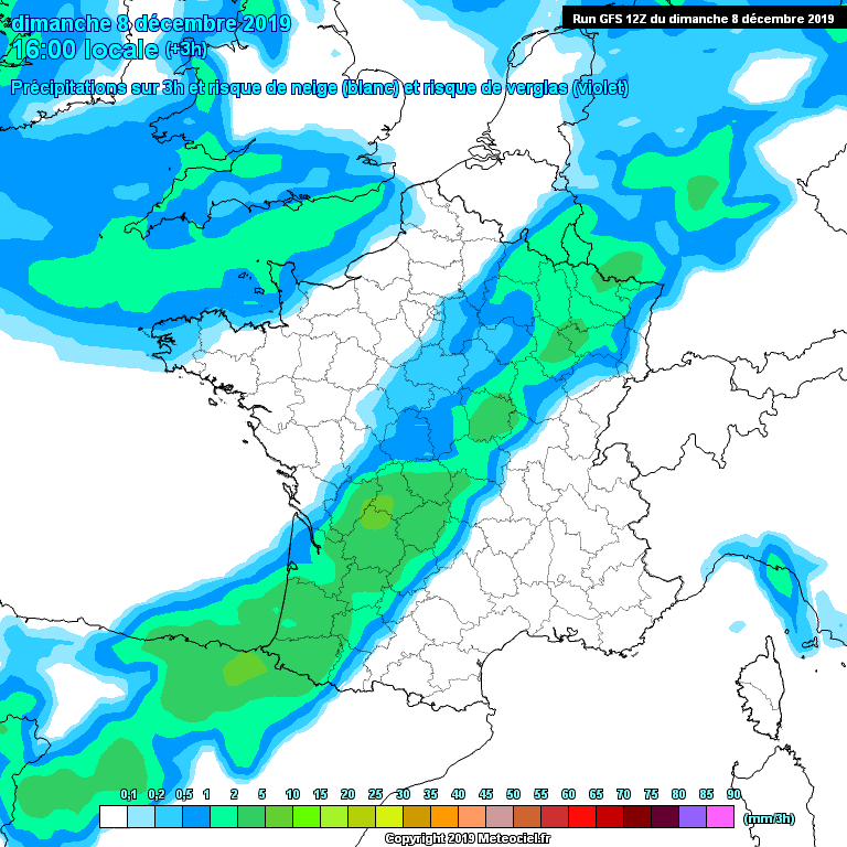 Modele GFS - Carte pr�visions 