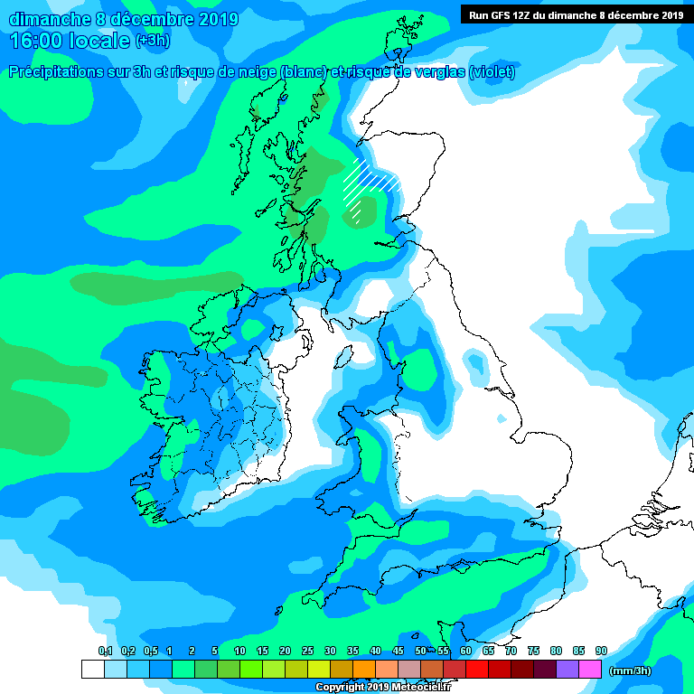 Modele GFS - Carte pr�visions 