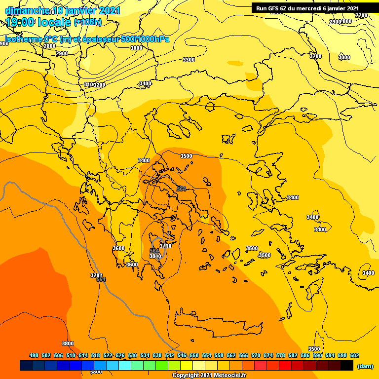 Modele GFS - Carte prévisions