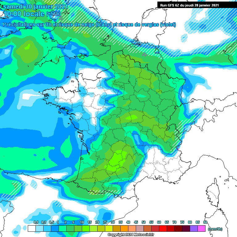 Modele GFS - Carte prévisions 