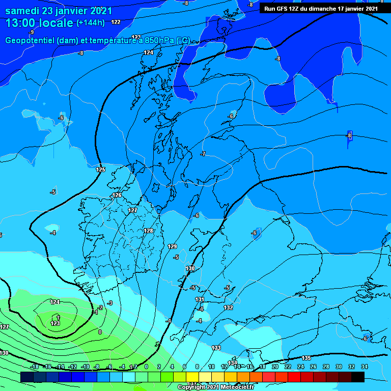 Modele GFS - Carte pr&eacute;visions 