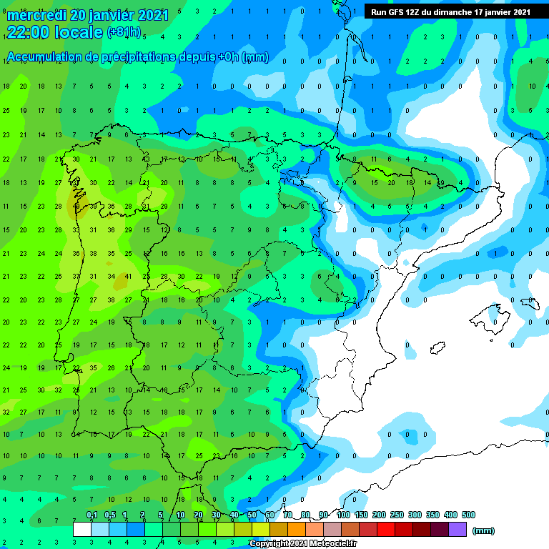 Modele GFS - Carte prévisions 