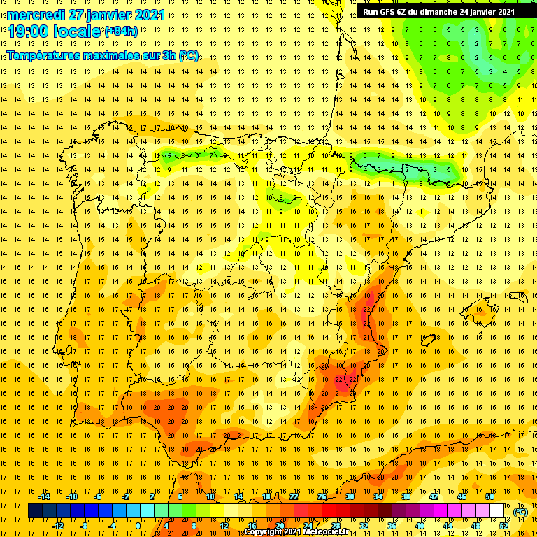 Modele GFS - Carte prévisions 