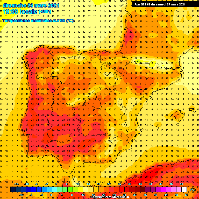Modele GFS - Carte prévisions 