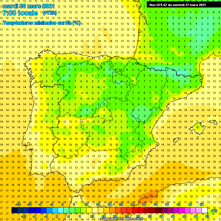 Modele GFS - Carte prévisions 