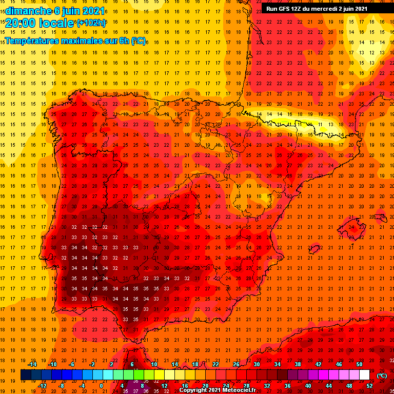 Modele GFS - Carte prévisions 