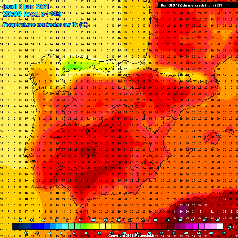 Modele GFS - Carte prévisions 