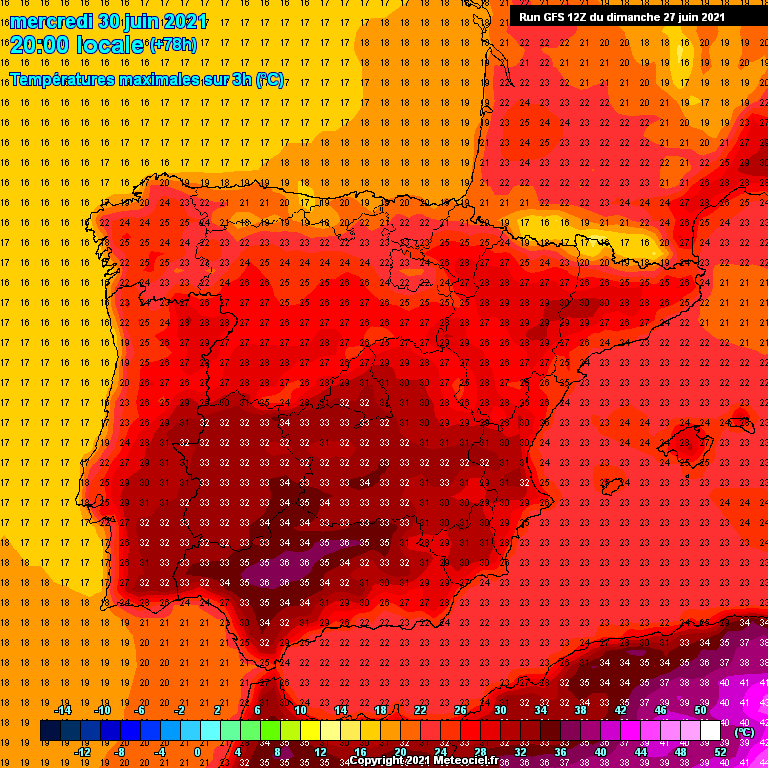Modele GFS - Carte prévisions 