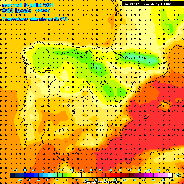 Modele GFS - Carte prévisions 