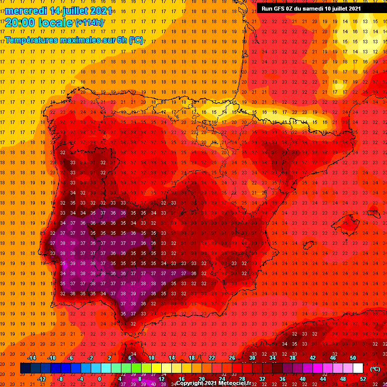 Modele GFS - Carte prévisions 