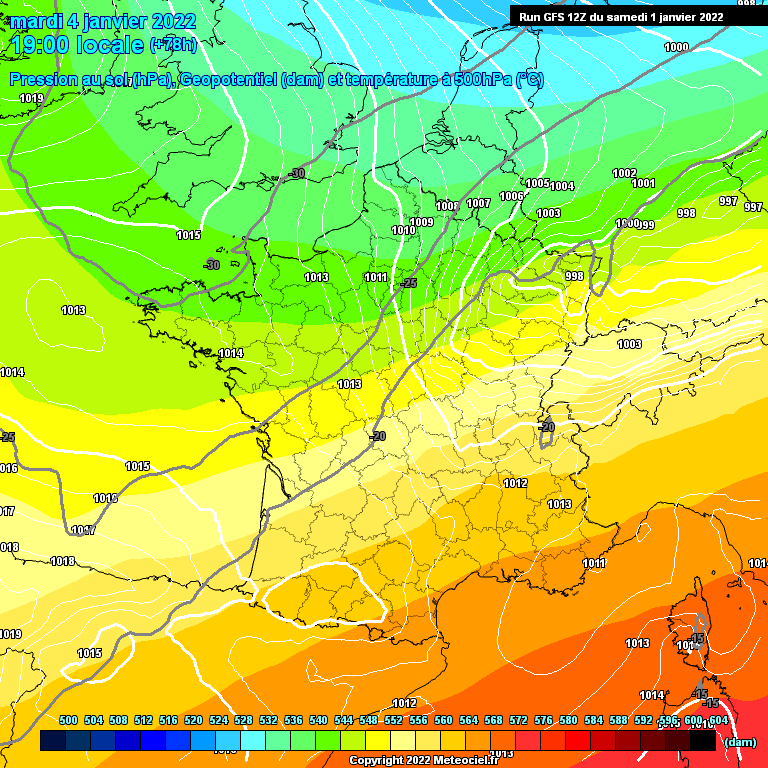 Modele GFS - Carte prévisions