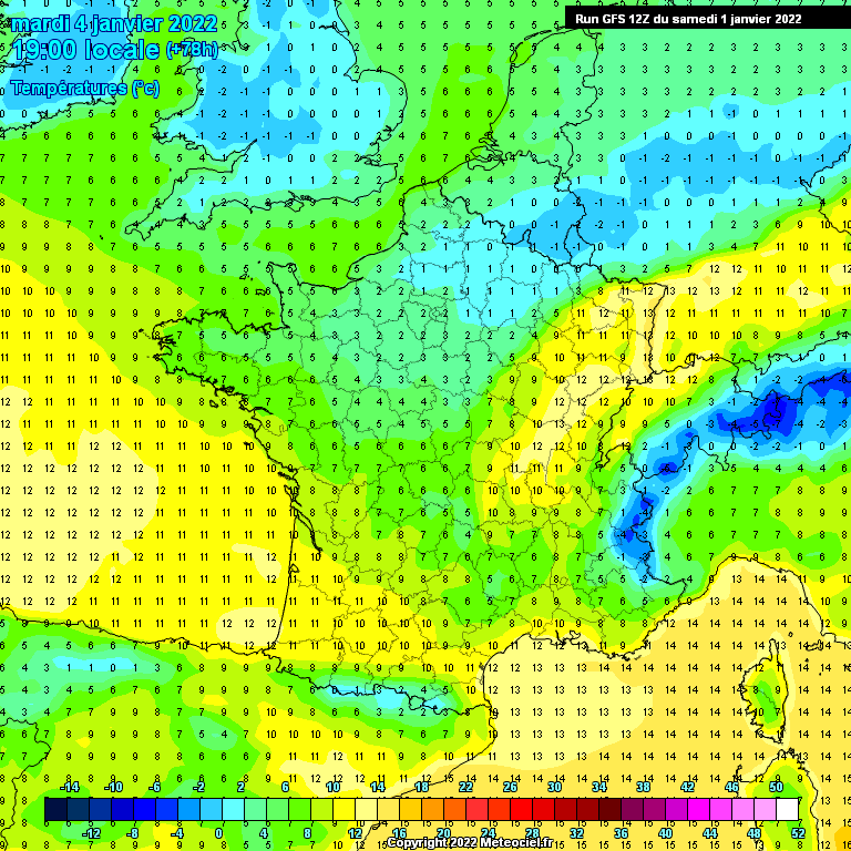 Modele GFS - Carte prévisions