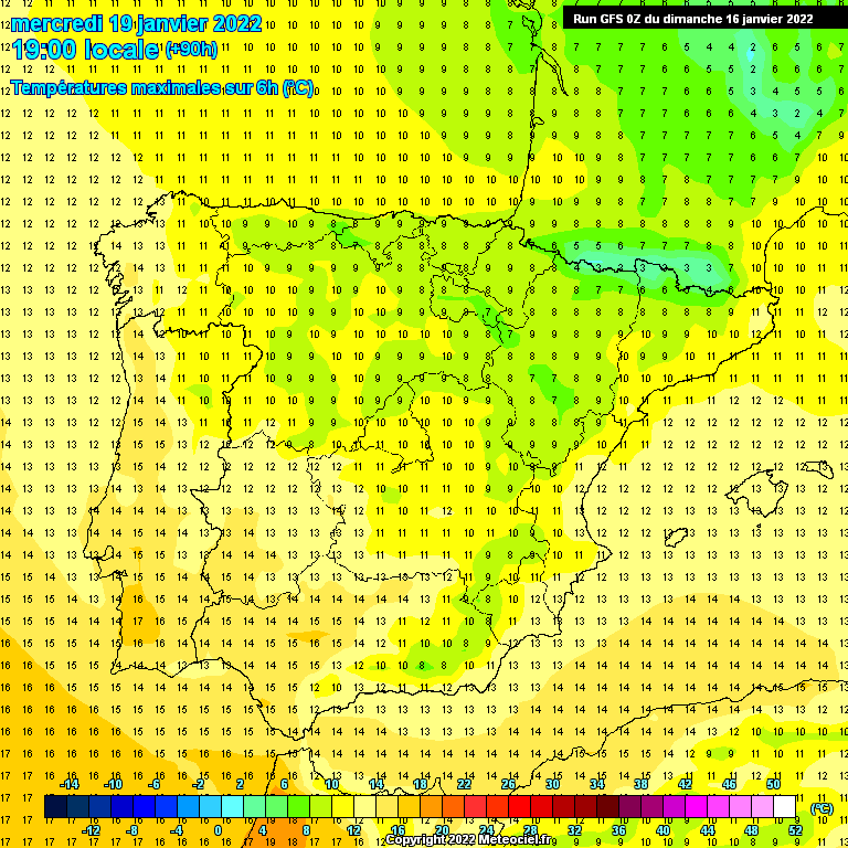 Modele GFS - Carte prévisions 