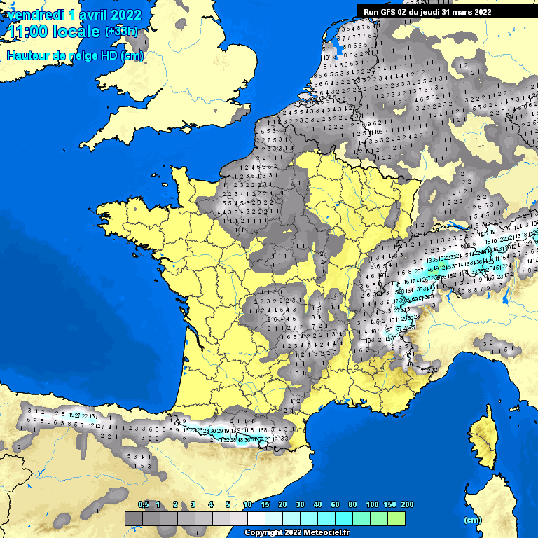 Modele GFS - Carte prévisions