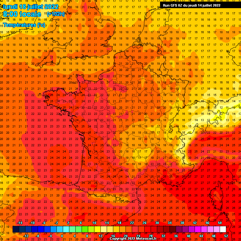 Modele GFS - Carte prévisions