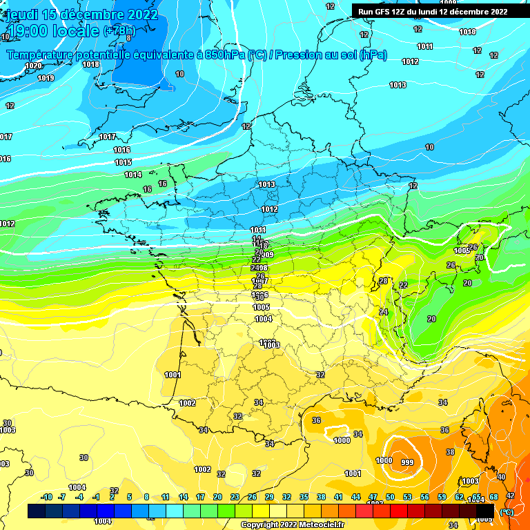 Modele GFS - Carte prévisions