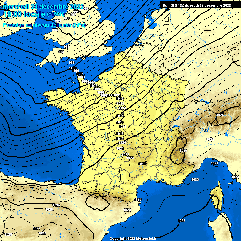 Modele GFS - Carte prévisions