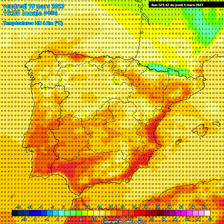 Modele GFS - Carte prévisions 