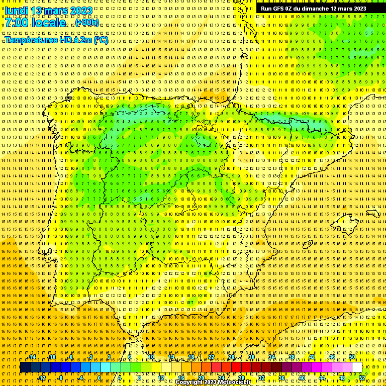 Modele GFS - Carte prévisions 