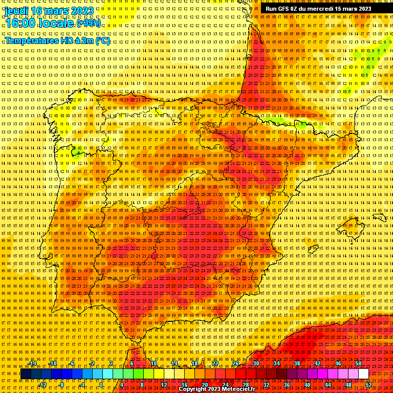 Modele GFS - Carte prévisions 