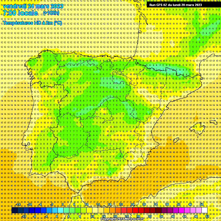Modele GFS - Carte prévisions 
