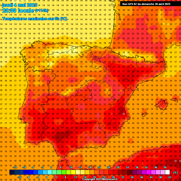 Modele GFS - Carte prévisions 