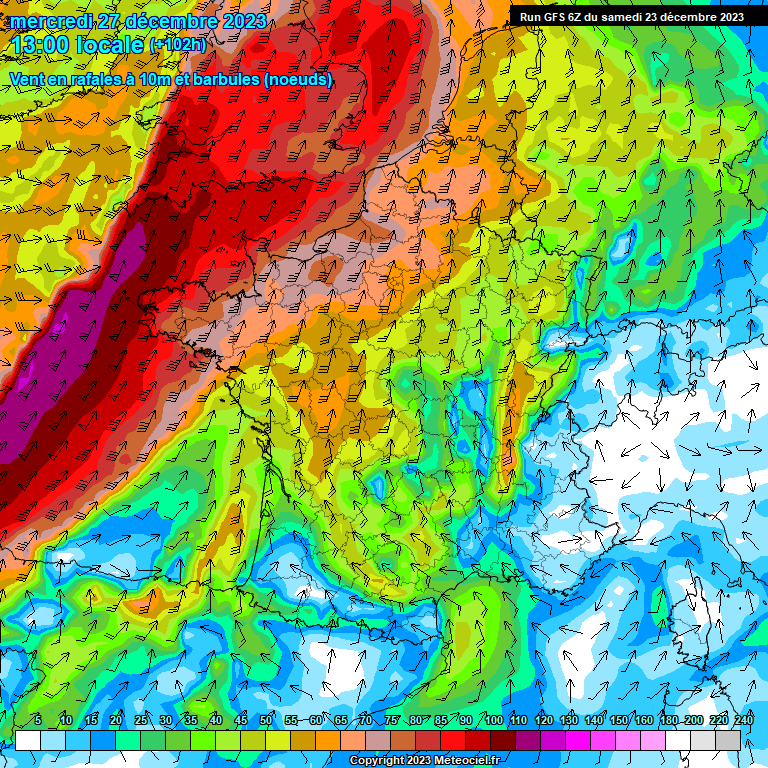 Modele GFS - Carte prévisions