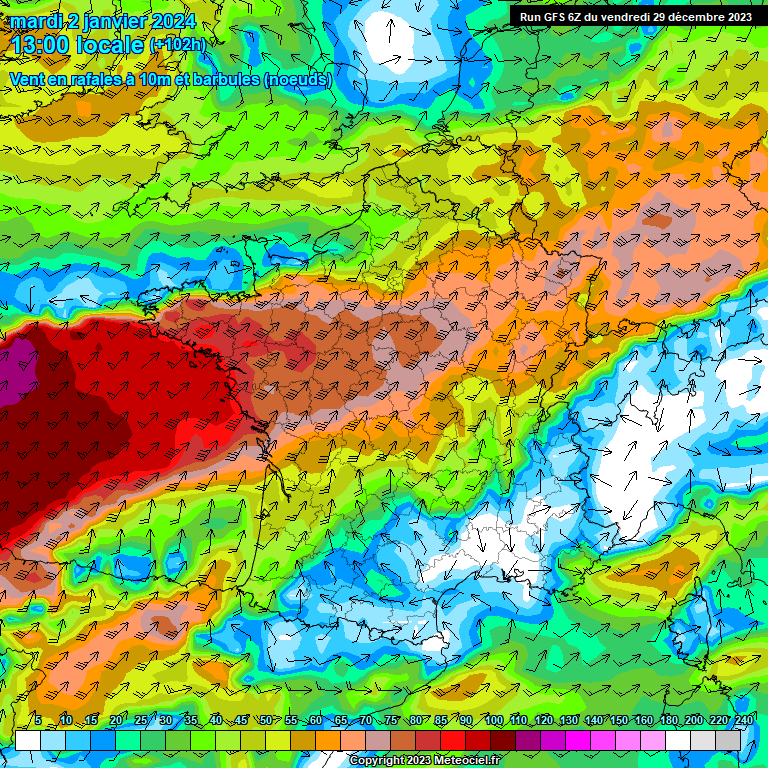 Modele GFS - Carte prévisions