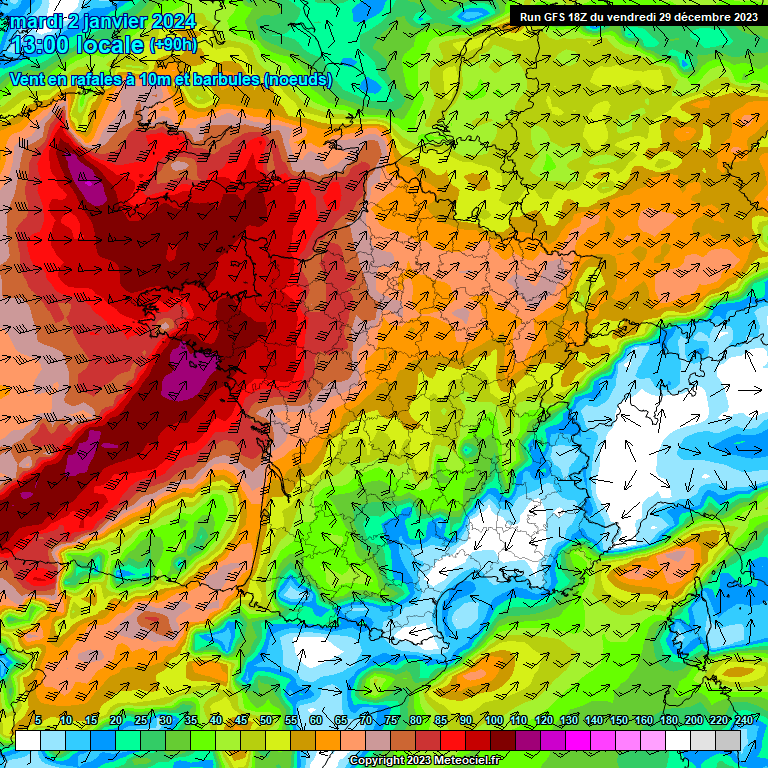 Modele GFS - Carte prévisions