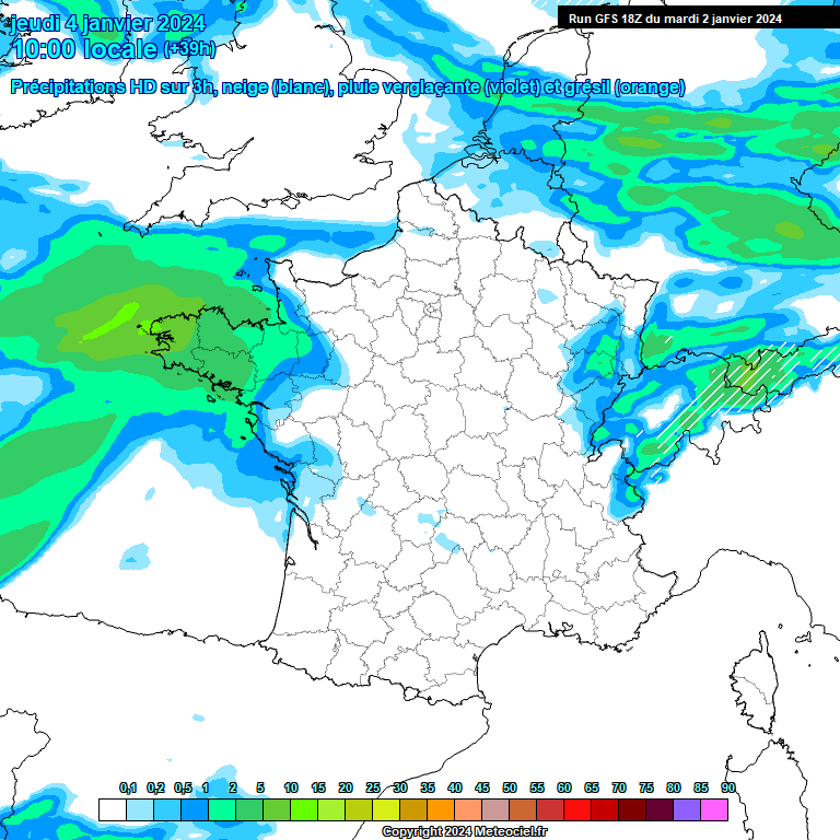 Modele GFS - Carte prévisions