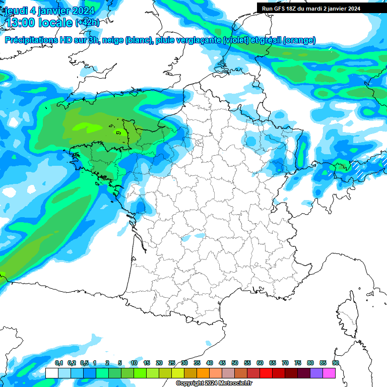 Modele GFS - Carte prévisions