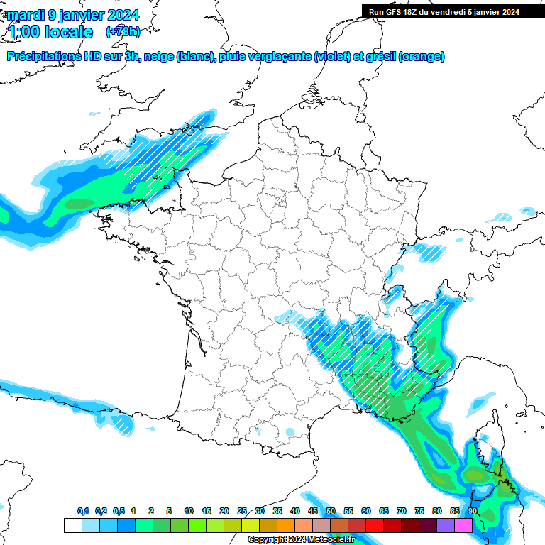 Modele GFS - Carte prévisions