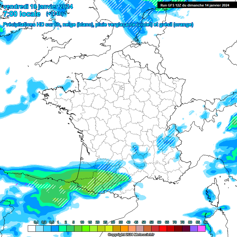 Modele GFS - Carte prévisions