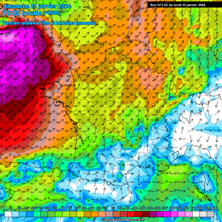 Modele GFS - Carte prévisions