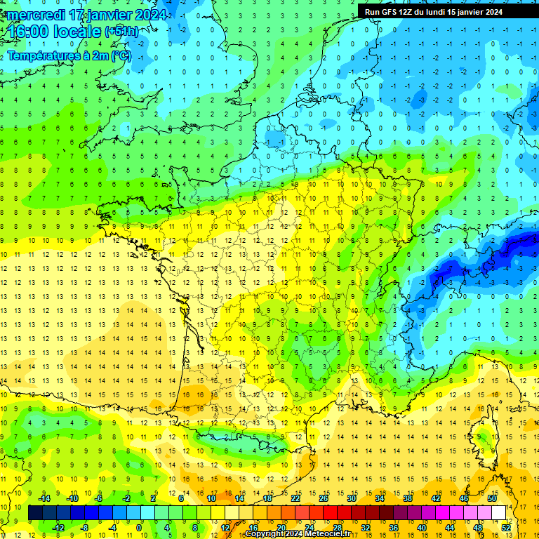 Modele GFS - Carte prévisions