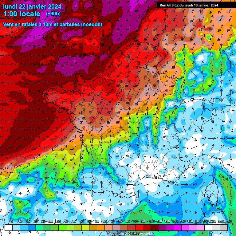 Modele GFS - Carte prévisions