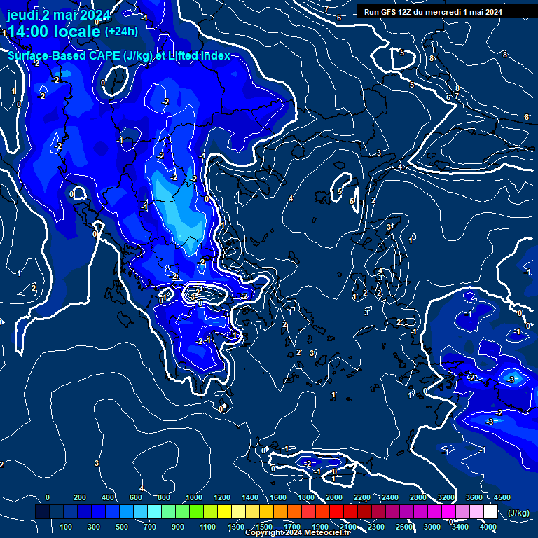 Modele GFS - Carte prévisions