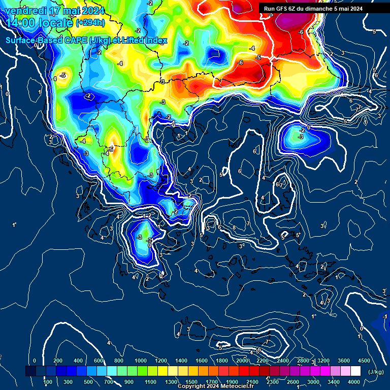 Modele GFS - Carte prévisions