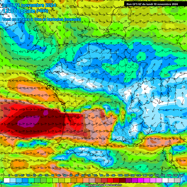 Modele GFS - Carte prévisions