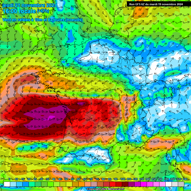 Modele GFS - Carte prévisions