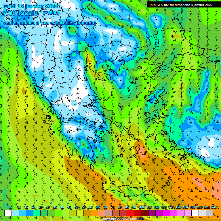 Modele GFS - Carte prévisions