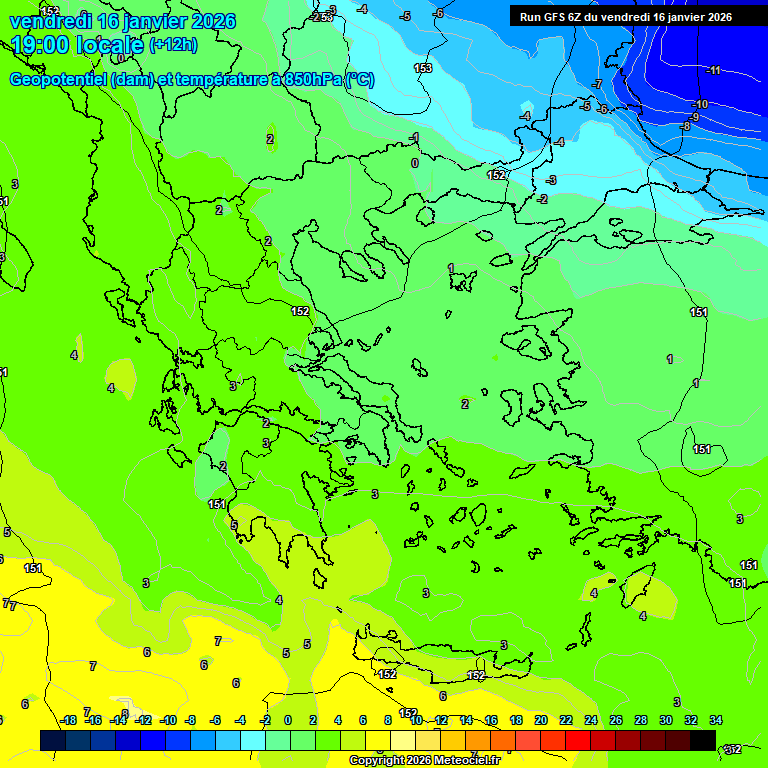 Modele GFS - Carte prévisions