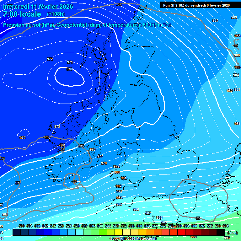 Modele GFS - Carte pr�visions 