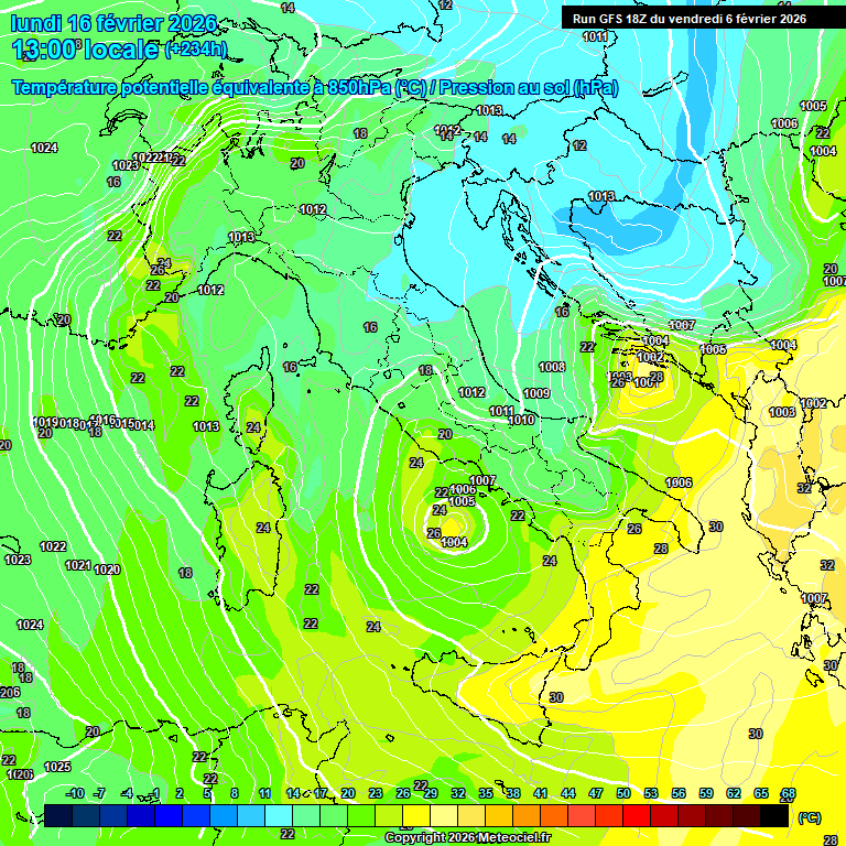 Modele GFS - Carte pr�visions 