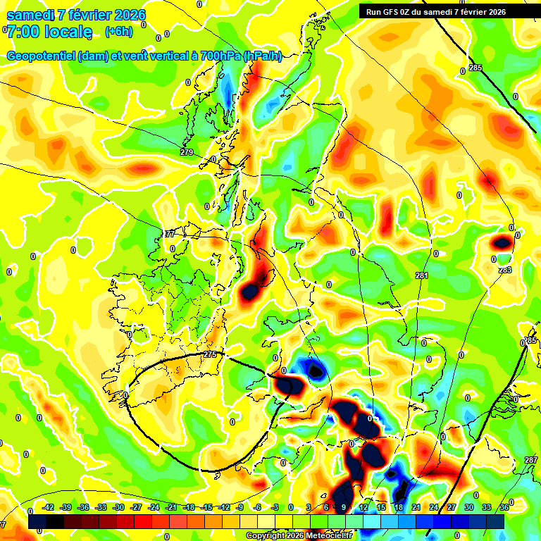 Modele GFS - Carte pr�visions 