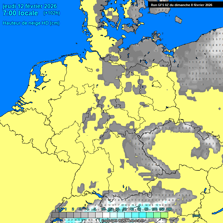 Modele GFS - Carte pr�visions 
