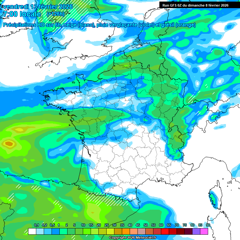Modele GFS - Carte pr�visions 