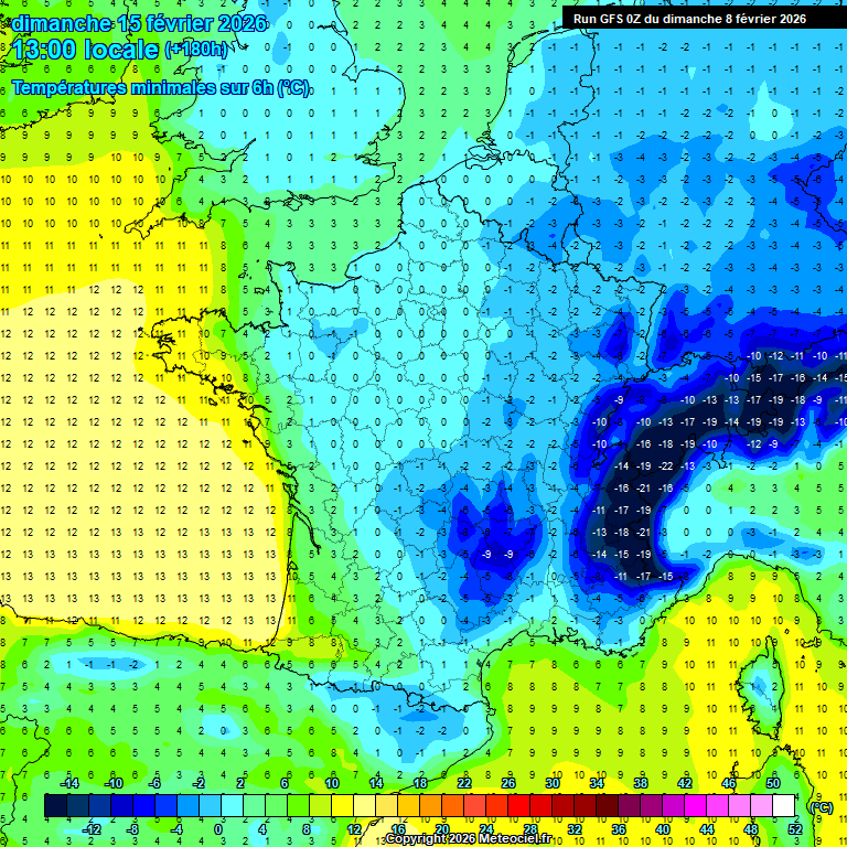 Modele GFS - Carte pr�visions 