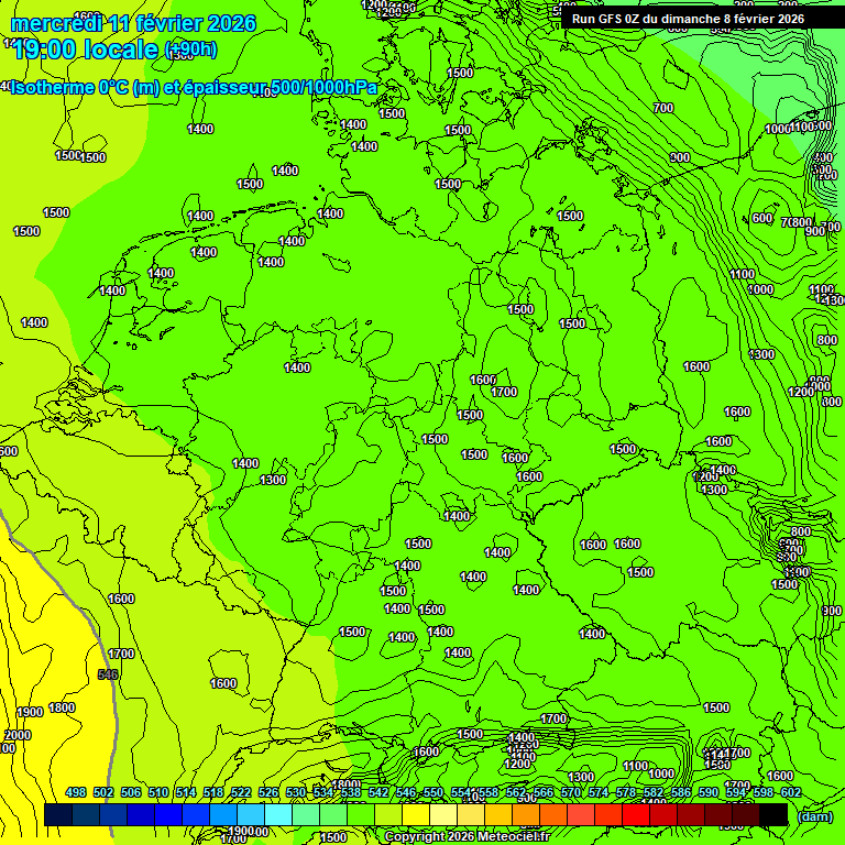 Modele GFS - Carte pr�visions 