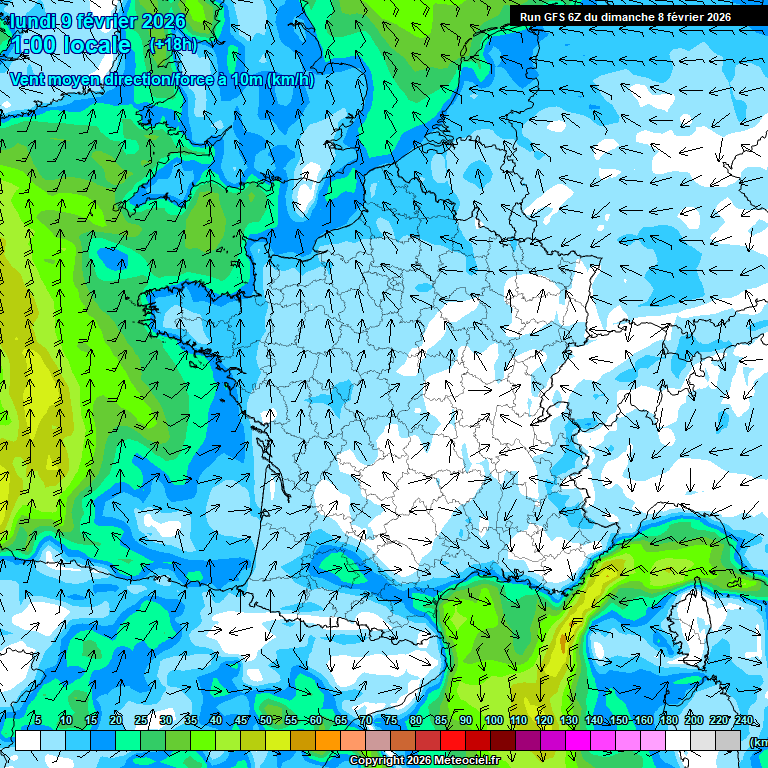 Modele GFS - Carte pr�visions 